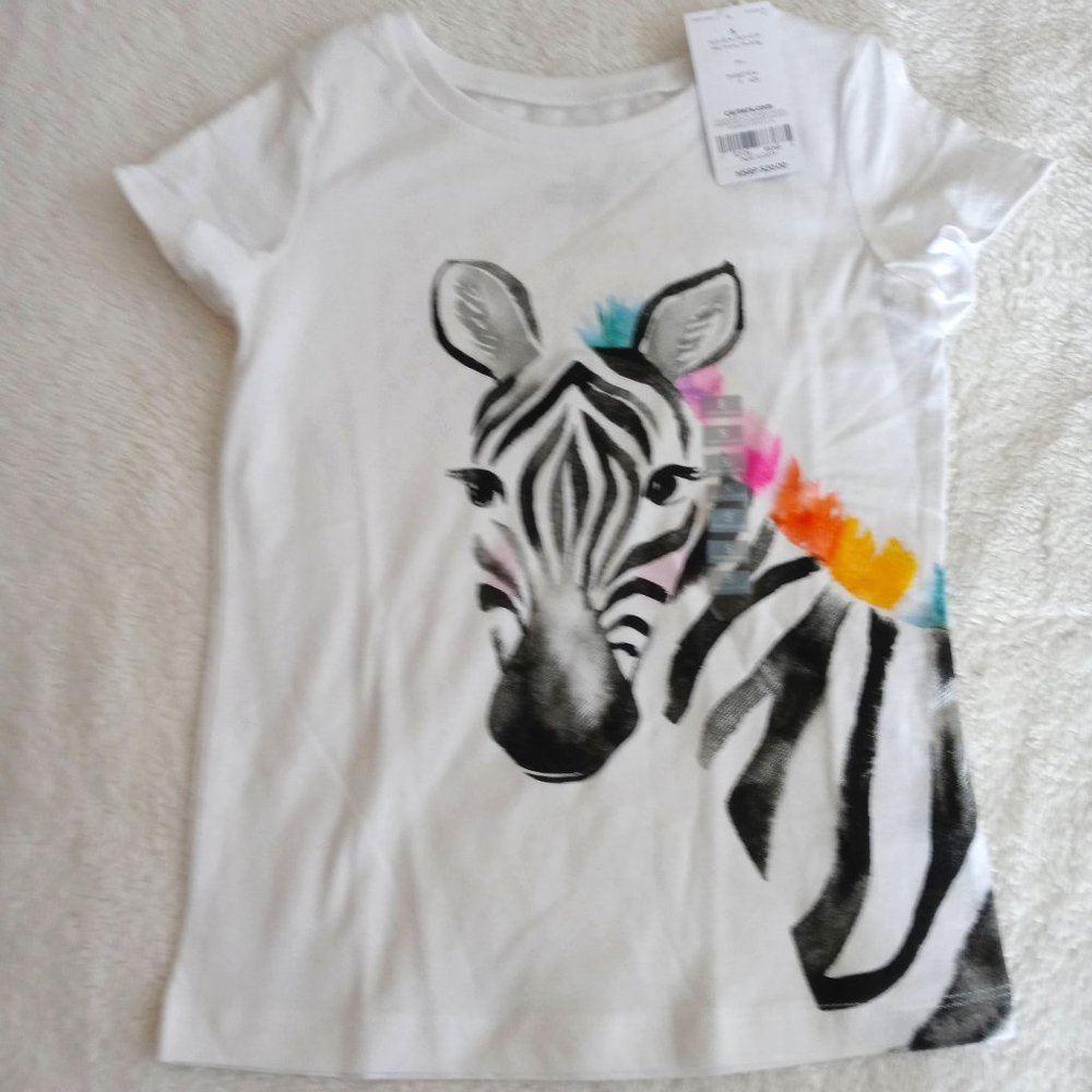 Carters Little Girls Zebra Shirt Sz 5